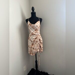 Two piece brown combo dress size Large